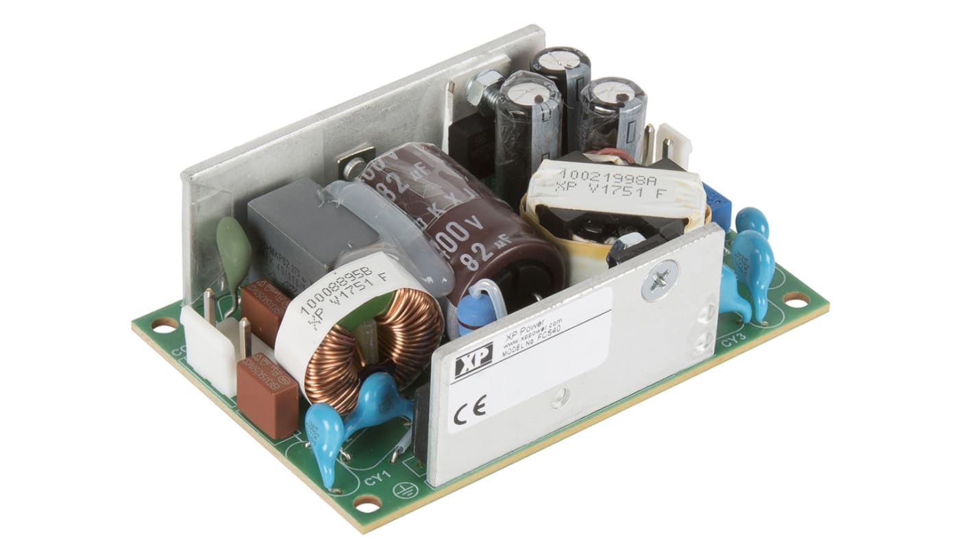 XP Power Switching Power Supply, FCS40US12, 12V dc, 3.34A, 40W, 1 Output, 80 → 264V ac Input Voltage