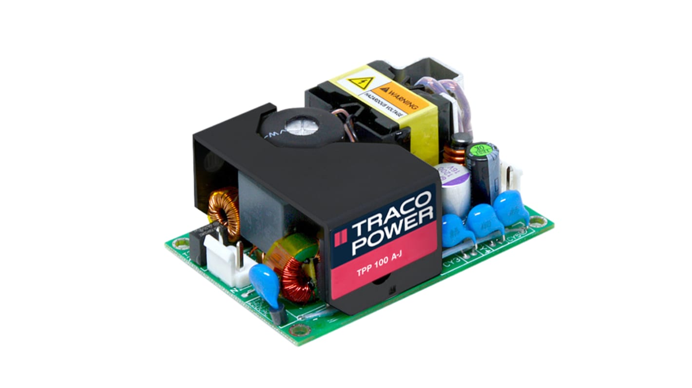 TRACOPOWER Switching Power Supply, TPP 100-148A-J, 48V dc, 2.09A, 100W, 1 Output, 120 → 370 V dc, 85 →