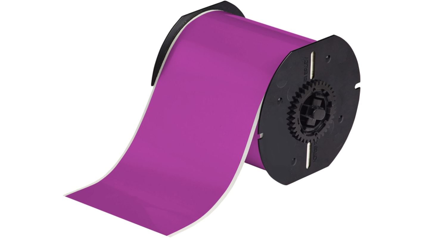 Brady B-595 Vinyl Purple Label Roll, 101.6mm Width, 1 Roll Qty