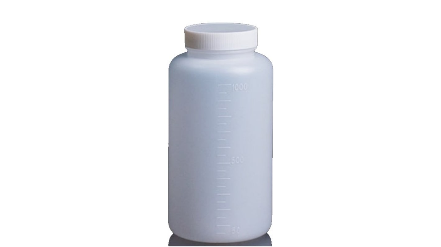 Botella para laboratorio, 1L, Polietileno de alta densidad