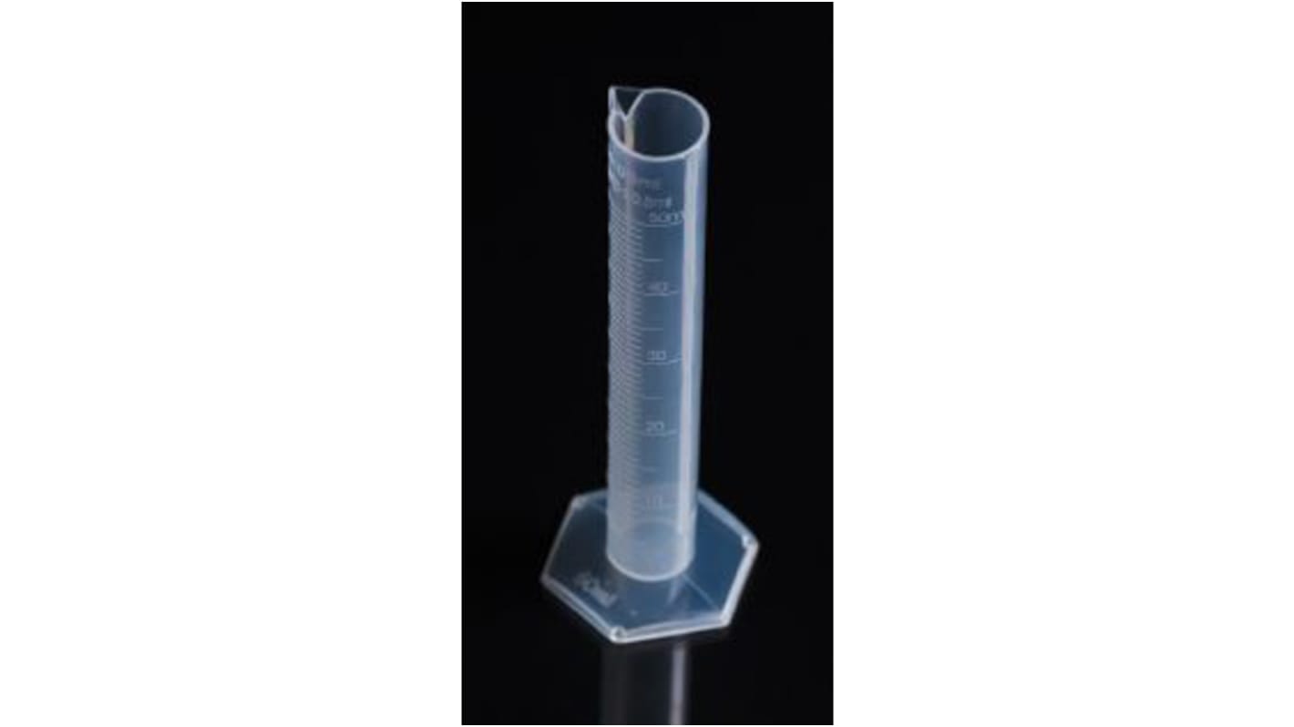 RS PRO PP Measuring Cylinder, 50ml