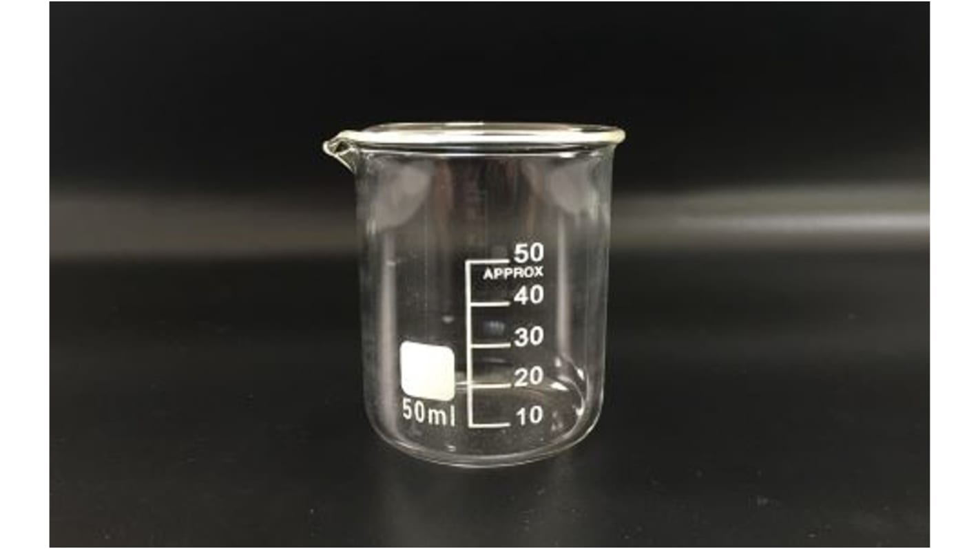 RS PRO Borosilicate Glass 50ml Beaker