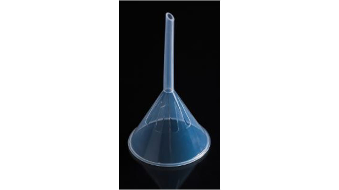 RS PRO PE Industrial Funnel, With 90mm Funnel Diameter, 11mm Stem Diameter