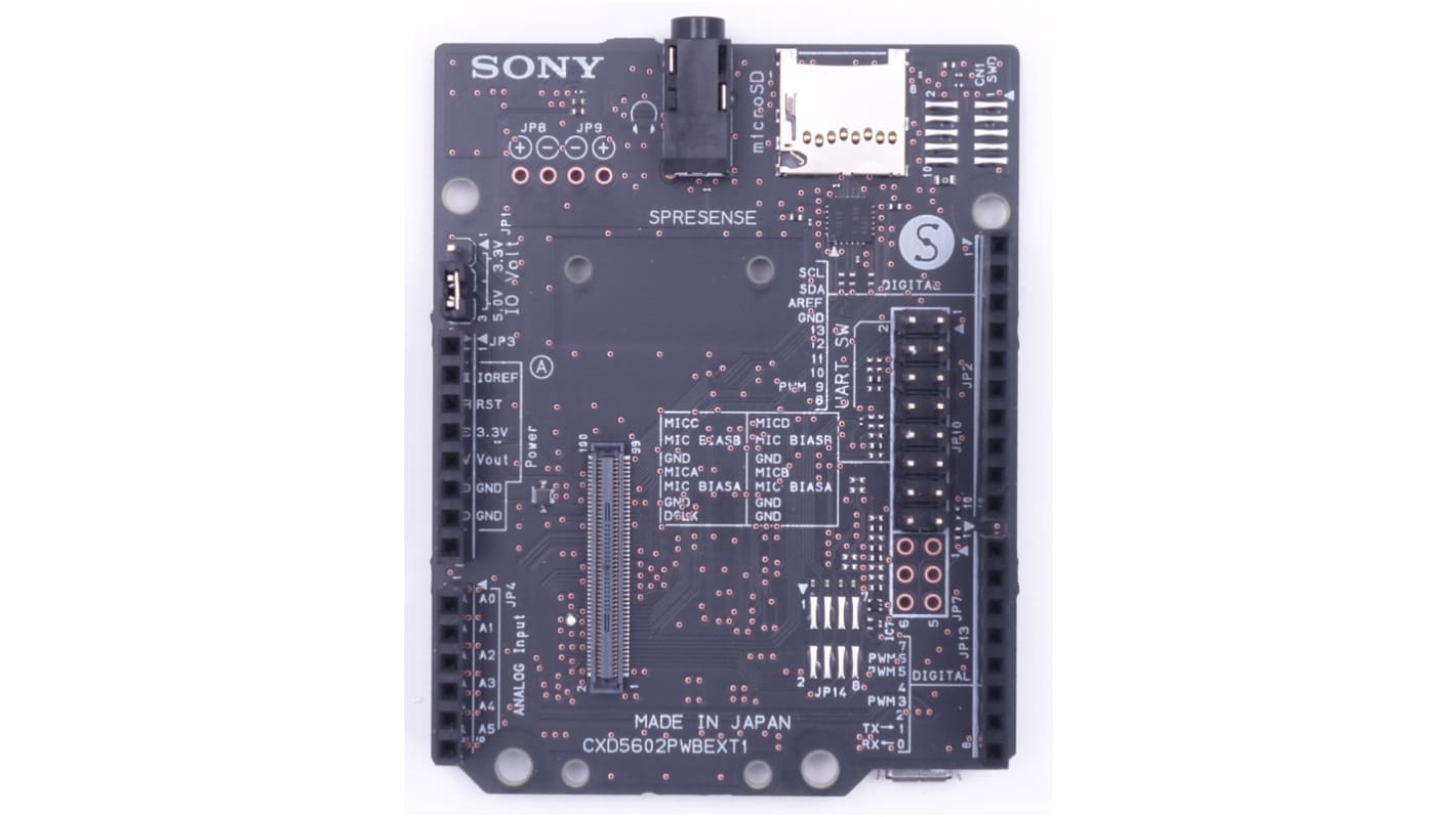 Sony CXD5602PWBEXT1 Erweiterungskarte SPRESENSE, Platine mit Smart-Sensing-Prozessor