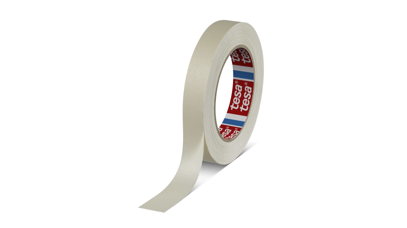 Tesa 4316 Papier Abdeckband Beige, Stärke 0.14mm Naturgummi-Kleber 19mm x 50m