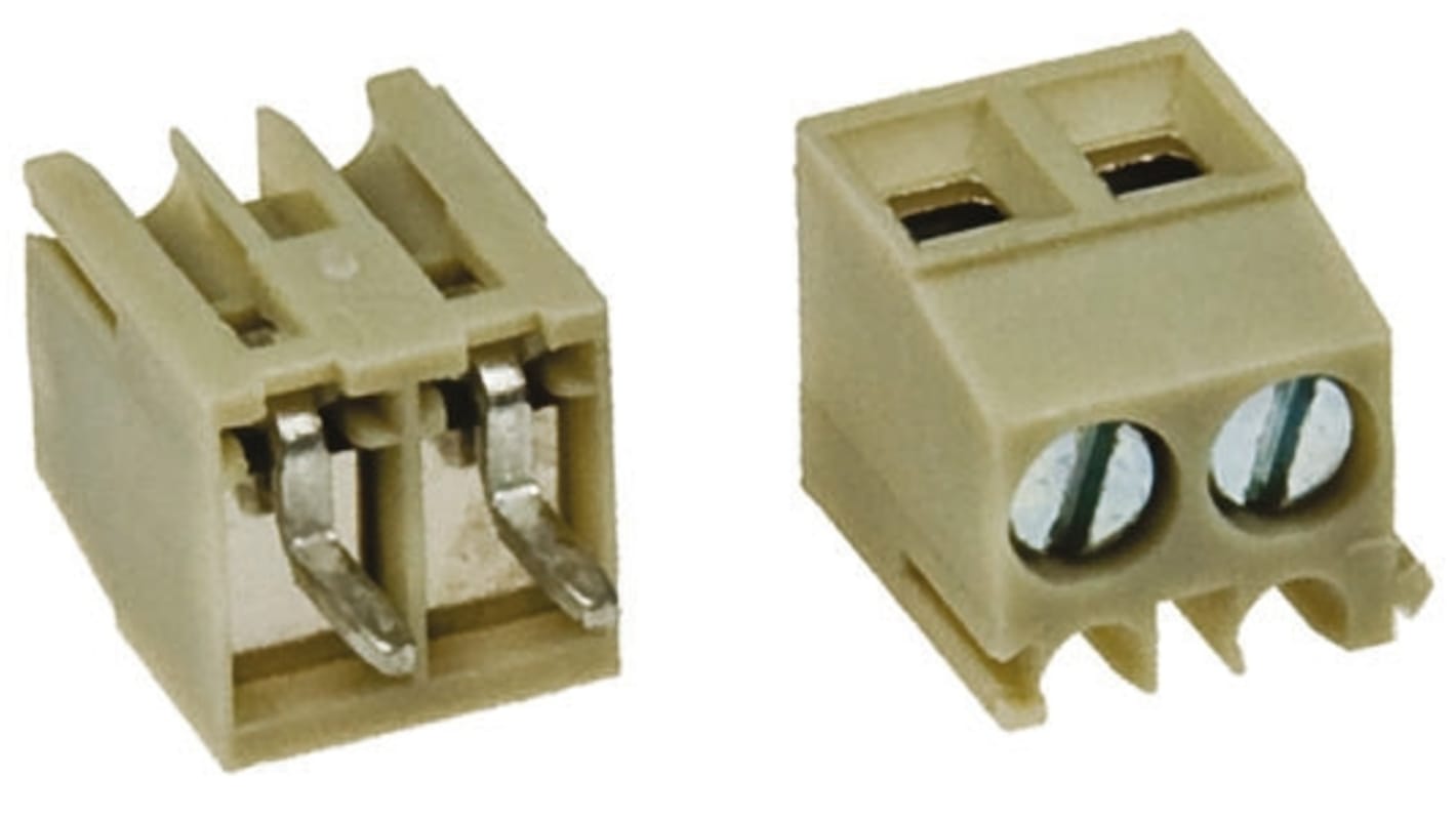 Wieland 8593 Series PCB Terminal Block, 4-Contact, 3.5mm Pitch, Through Hole Mount, 1-Row, Screw Termination