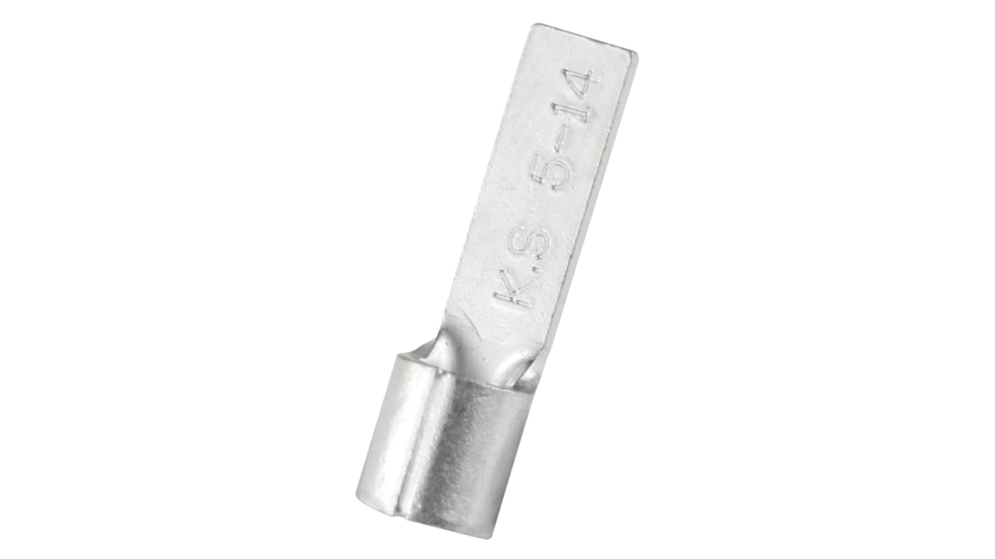 RS PRO Uninsulated Crimp Blade Terminal 14mm Blade Length, 4mm² to 6mm², 12AWG to 10AWG