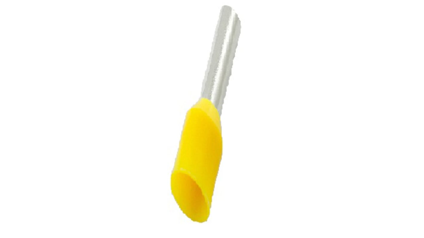 Boccola a crimpare RS PRO, Isolato, Giallo, lunghezza pin 6mm, filo max 0.25mm², 26AWG