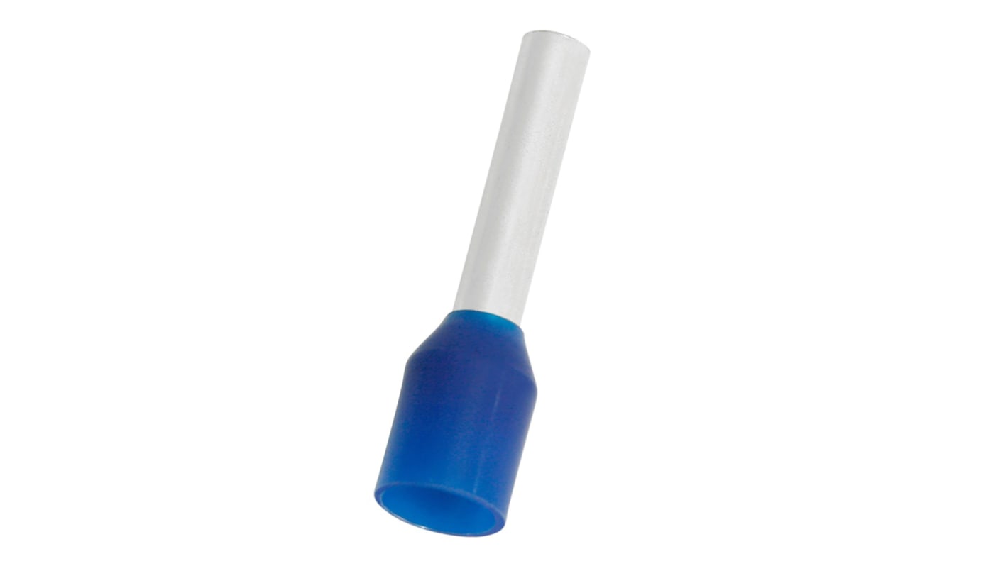 Embout à sertir RS PRO, 0.75mm², Bleu, longueur 8mm