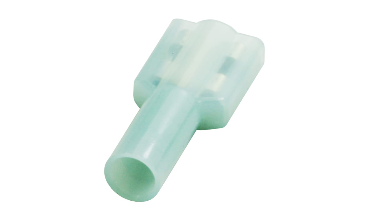 RS PRO Blue Insulated Female Spade Connector, Receptacle, 0.8 x 6.35mm Tab Size, 1.5mm² to 2.5mm²