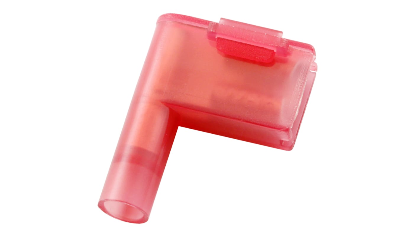 RS PRO Red Insulated Female Spade Connector, Flag Terminal, 6.35 x 0.8mm Tab Size, 0.5mm² to 0.75mm²