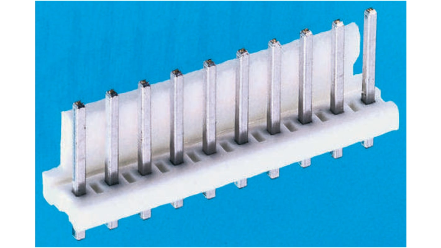 Regleta de pines TE Connectivity serie MTA-156 de 10 vías, 1 fila, paso 3.96mm, para soldar, Montaje en orificio pasante