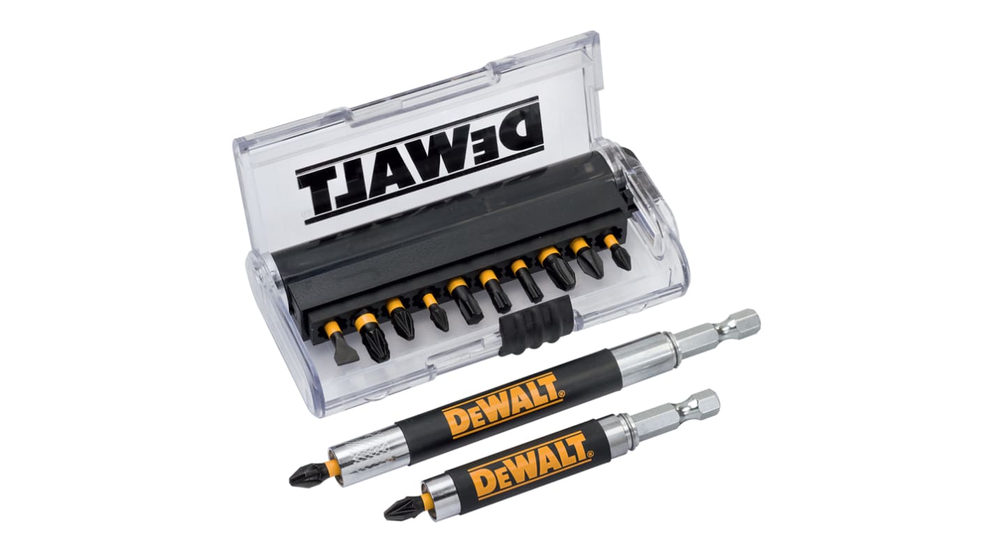 Juego de puntas de atornillar DeWALT de 14 piezas, puntas Phillips, Pozidriv, Ranurado, Torx