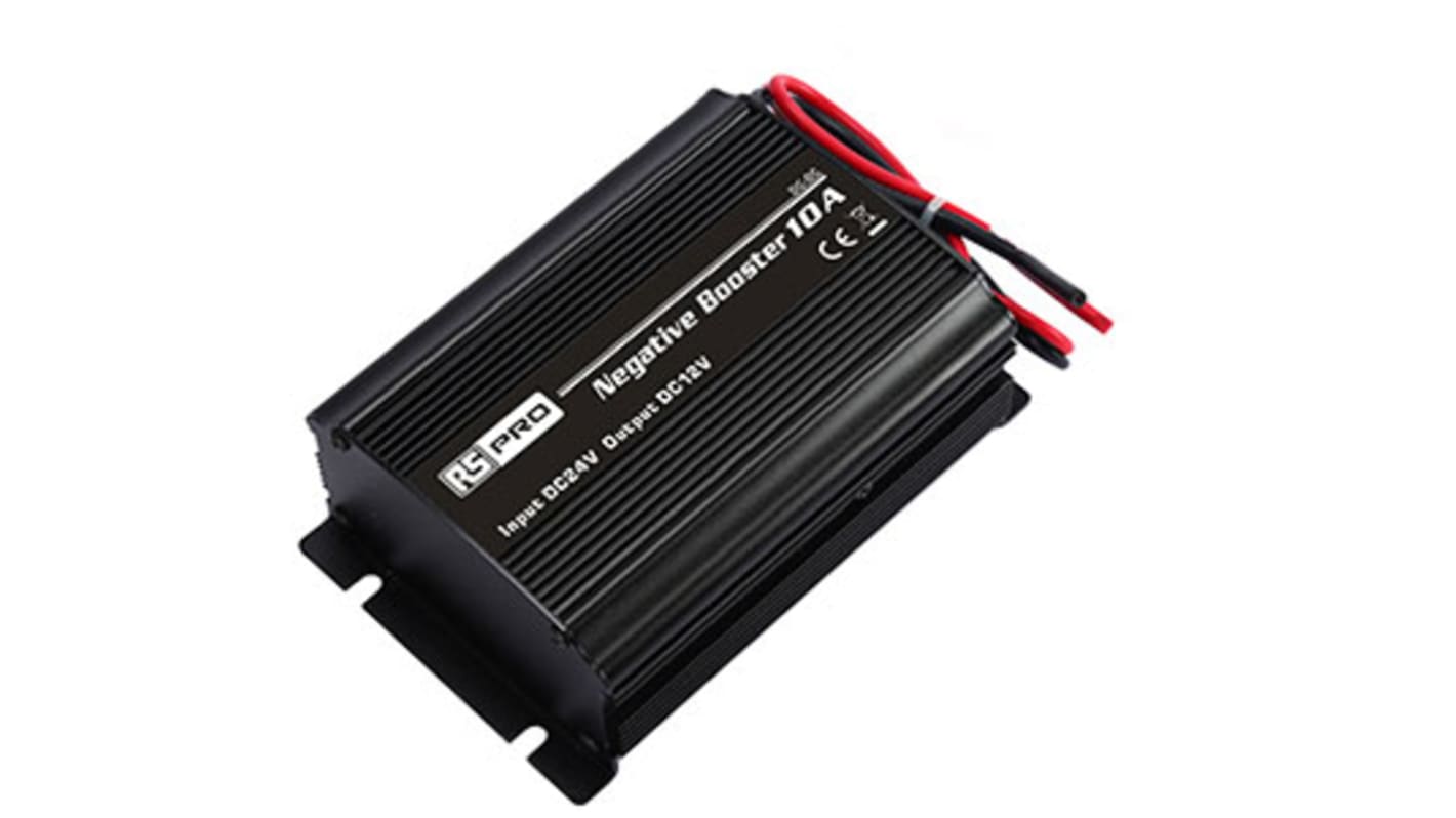 RS PRO DC-DC átalakító, KI: 12V dc, 10A / 120W, BE: 18 → 32 V egyenáram