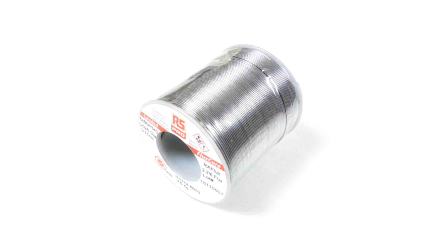 RS PRO Wire, 0.7mm Lead solder, 183°C Melting Point