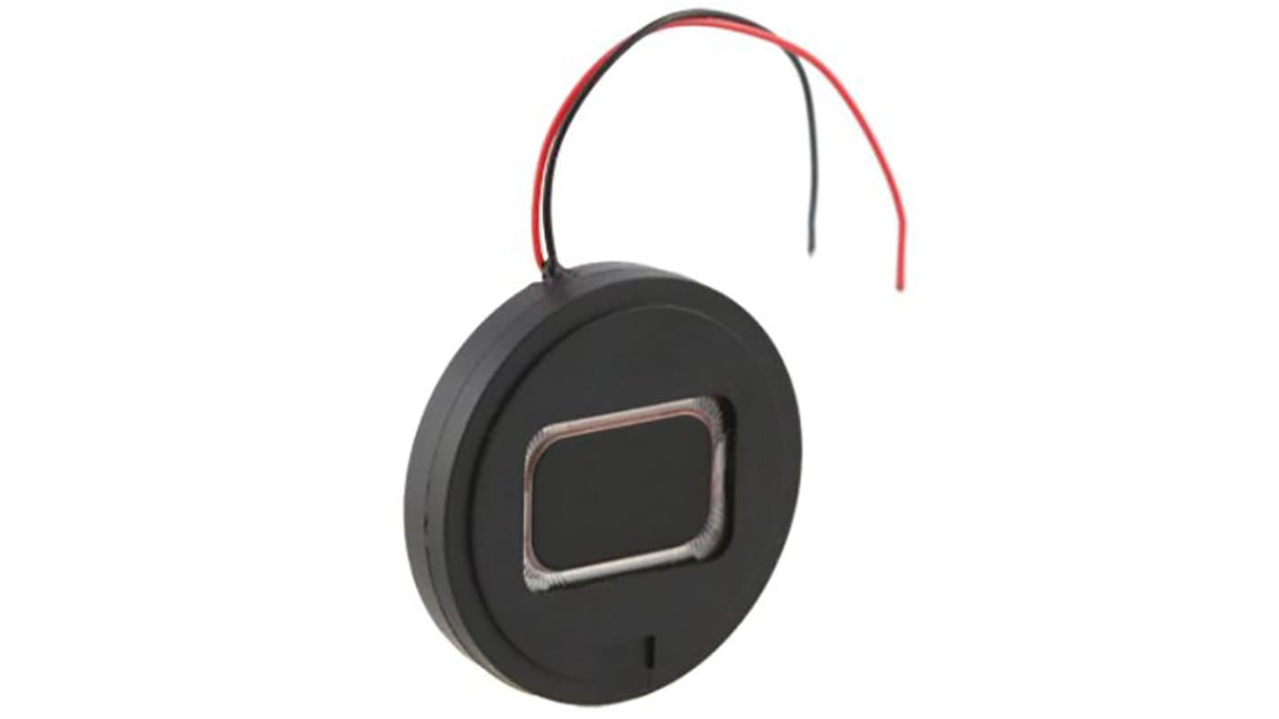 RS PRO 8Ω 0.8W Miniature Speaker 27mm Dia. , 50mm Lead Length, 27 (Dia.) x 4.9mm