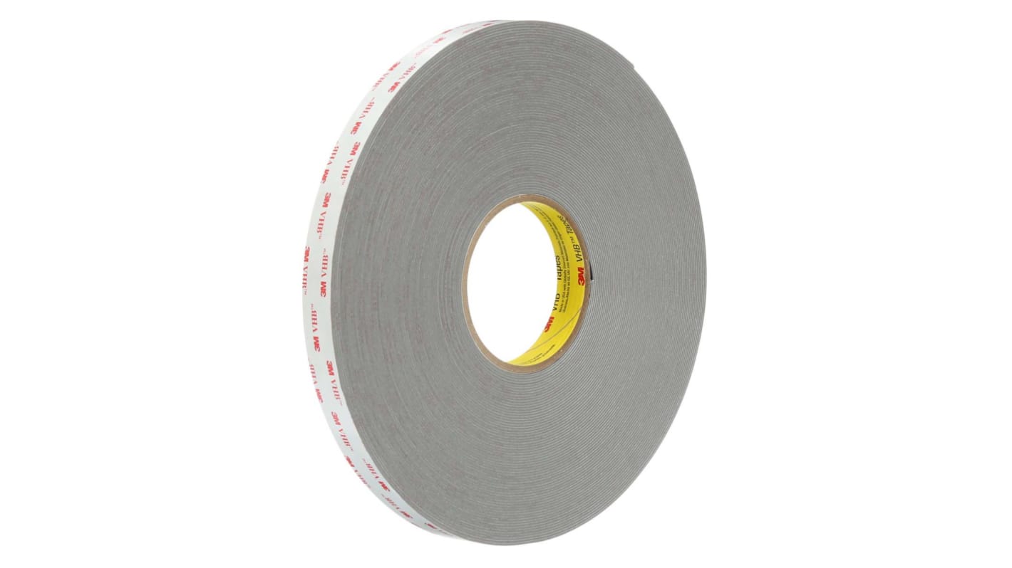 3M 4941P, VHB™ Grey Foam Tape, 19mm x 3m, 1.1mm Thick