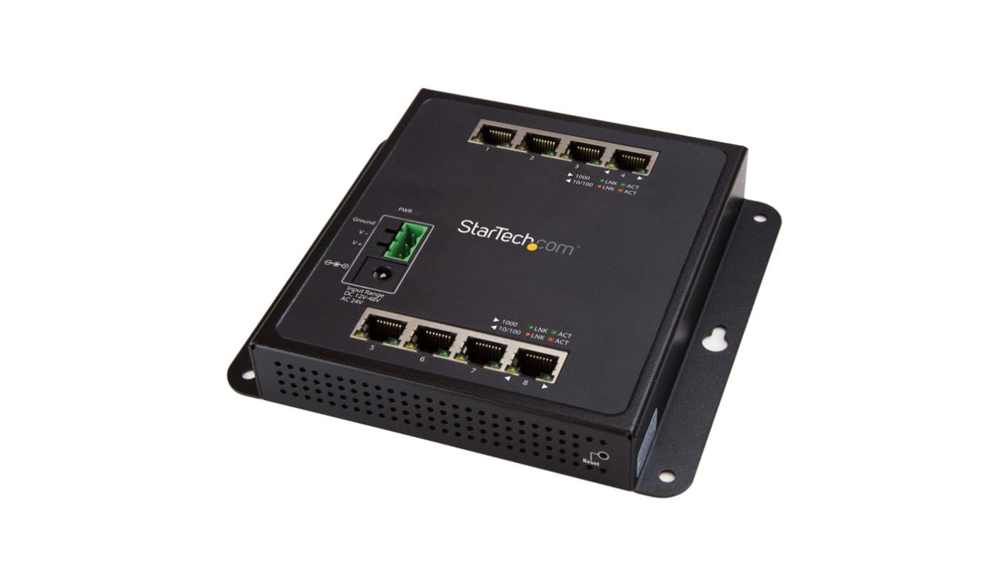 StarTech.com Ies81GW Ethernet-Switch Desktop 8-Port Verwaltet 10/100/1000Mbit/s 134 x 149 x 25mm