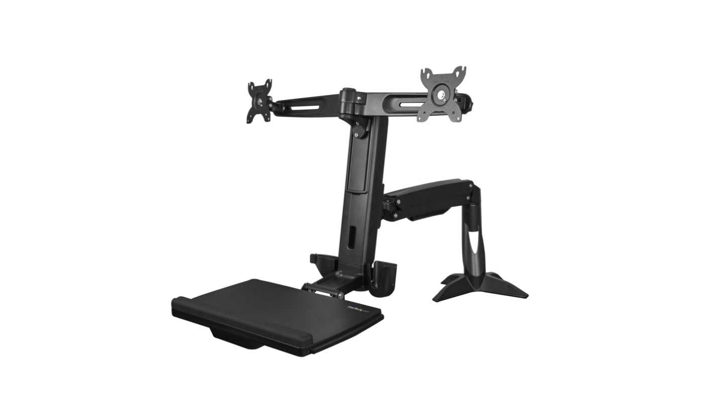 Startech Sit-Stand Dual-Monitor Arm, Max 24in Monitor, 2 Supported Display(s) With Extension Arm