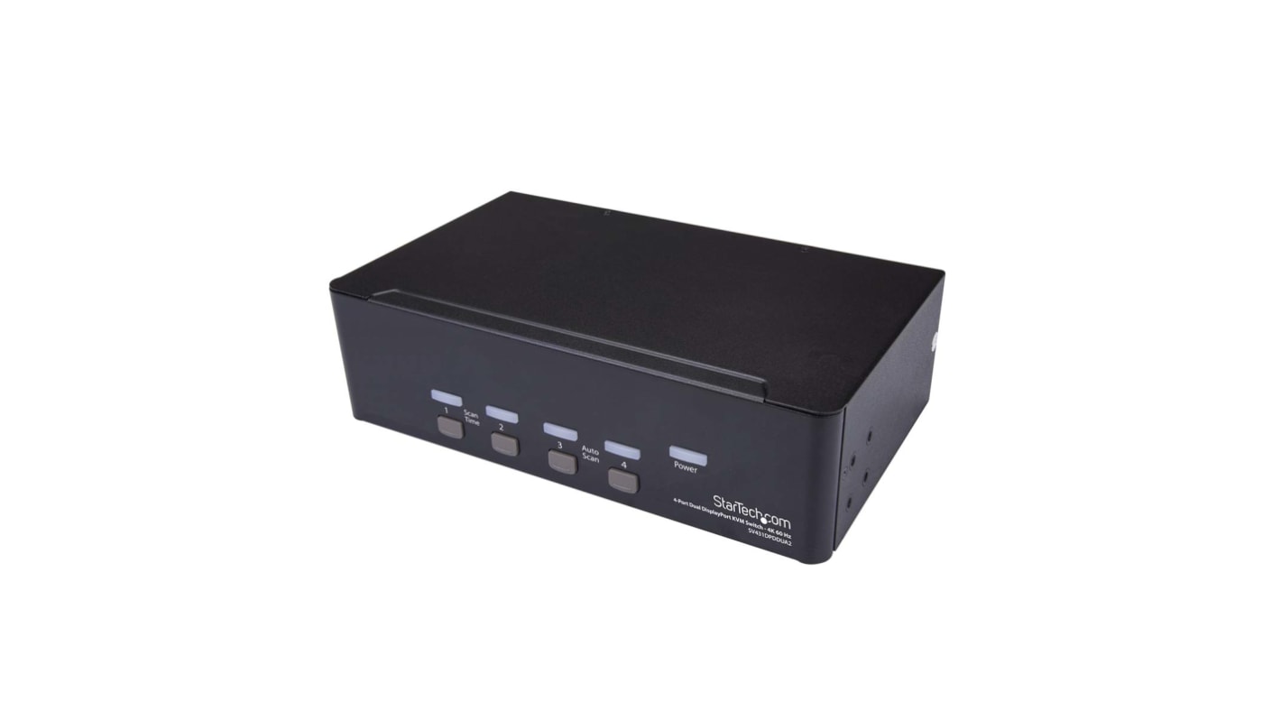 StarTech.com, 3,5 mm stereo KVM switch med 4 Porte USB 2 2 DisplayPort