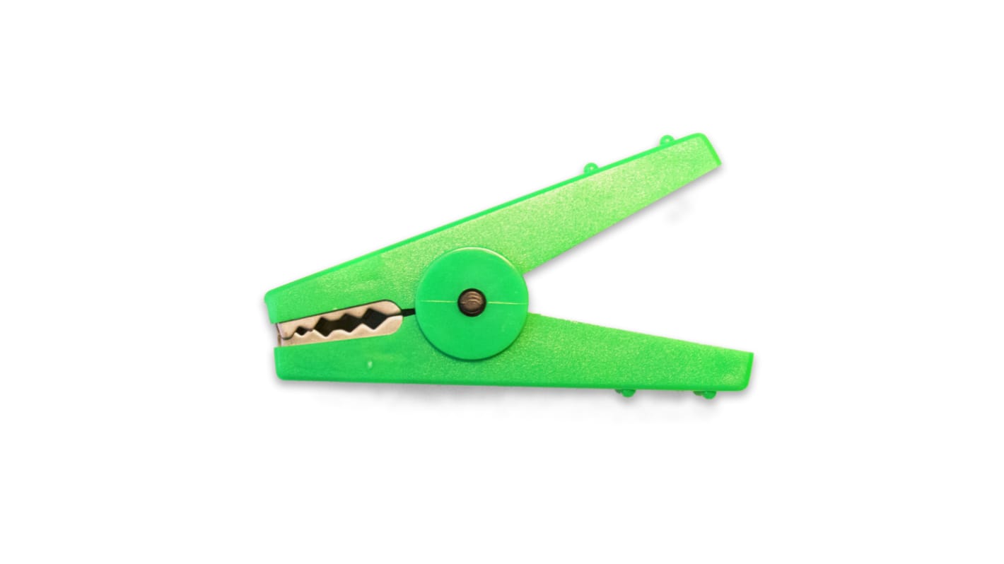 Pince crocodile Mueller Electric, 30A, Vert