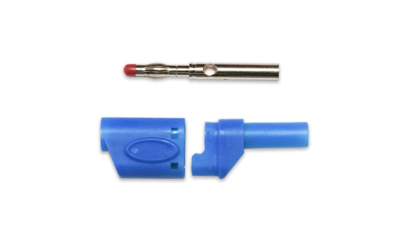 Mueller Electric 4 mm Bananenstecker Blau / 20A, Lötanschluss