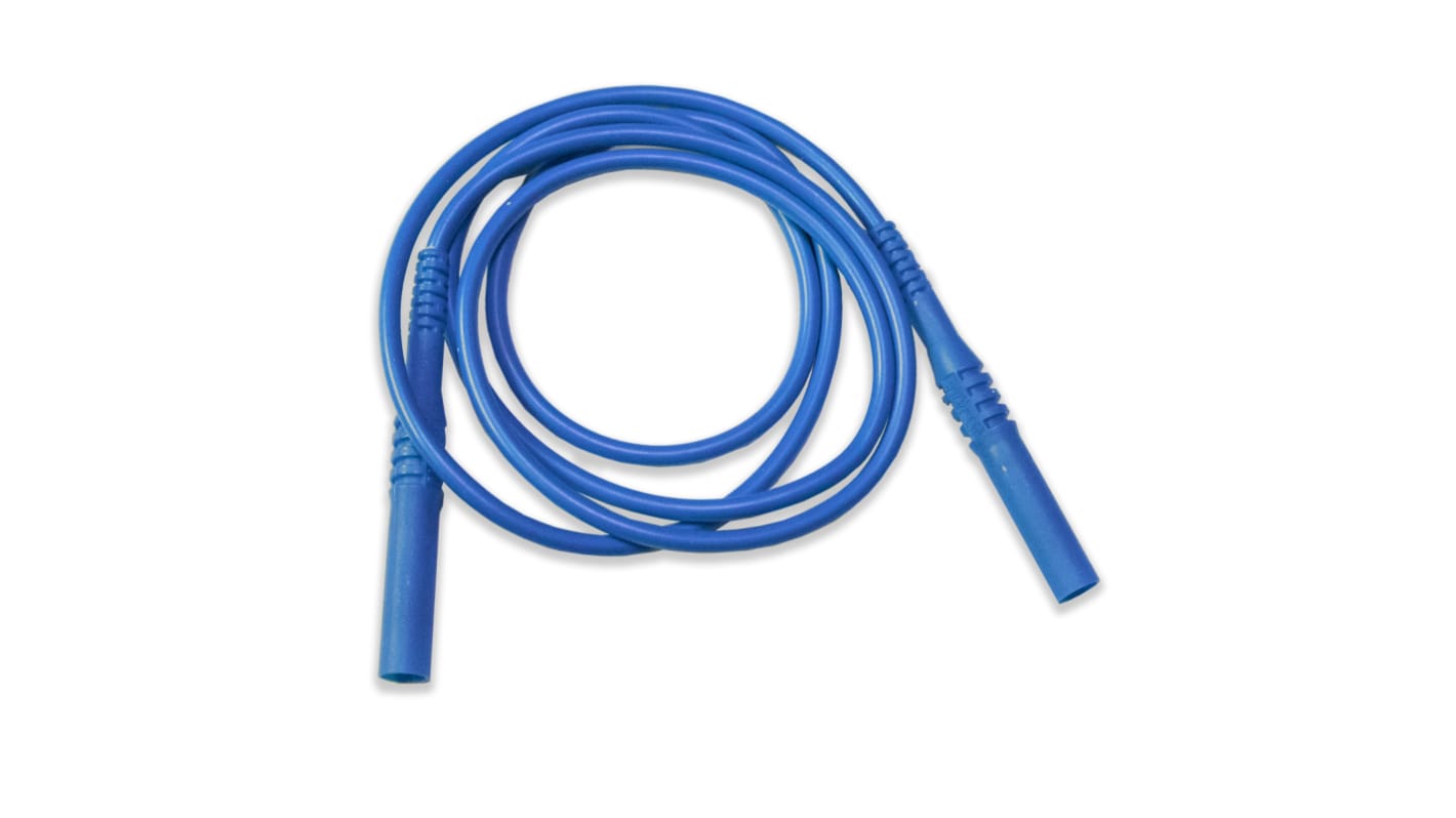 Mueller Electric Test lead, 20A, 1kV, Blue, 1.8m Lead Length