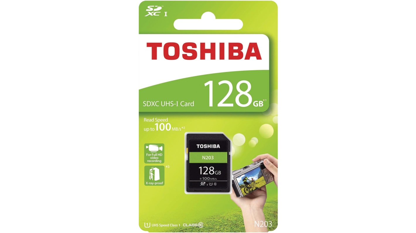 Toshiba 128 GB SD SD Card, Class 10, UHS-1 U1