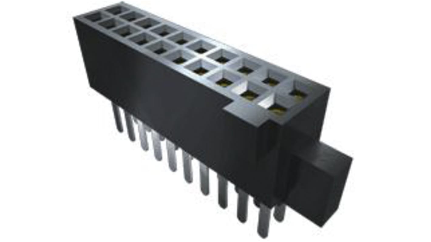 Samtec SFM Series Straight Surface Mount PCB Socket, 14-Contact, 2-Row, 1.27mm Pitch, Solder Termination