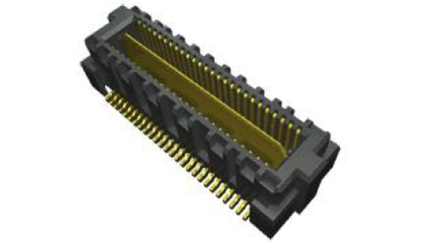 Samtec QMS Series Straight Surface Mount PCB Header, 52 Contact(s), 0.635mm Pitch, 2 Row(s), Shrouded