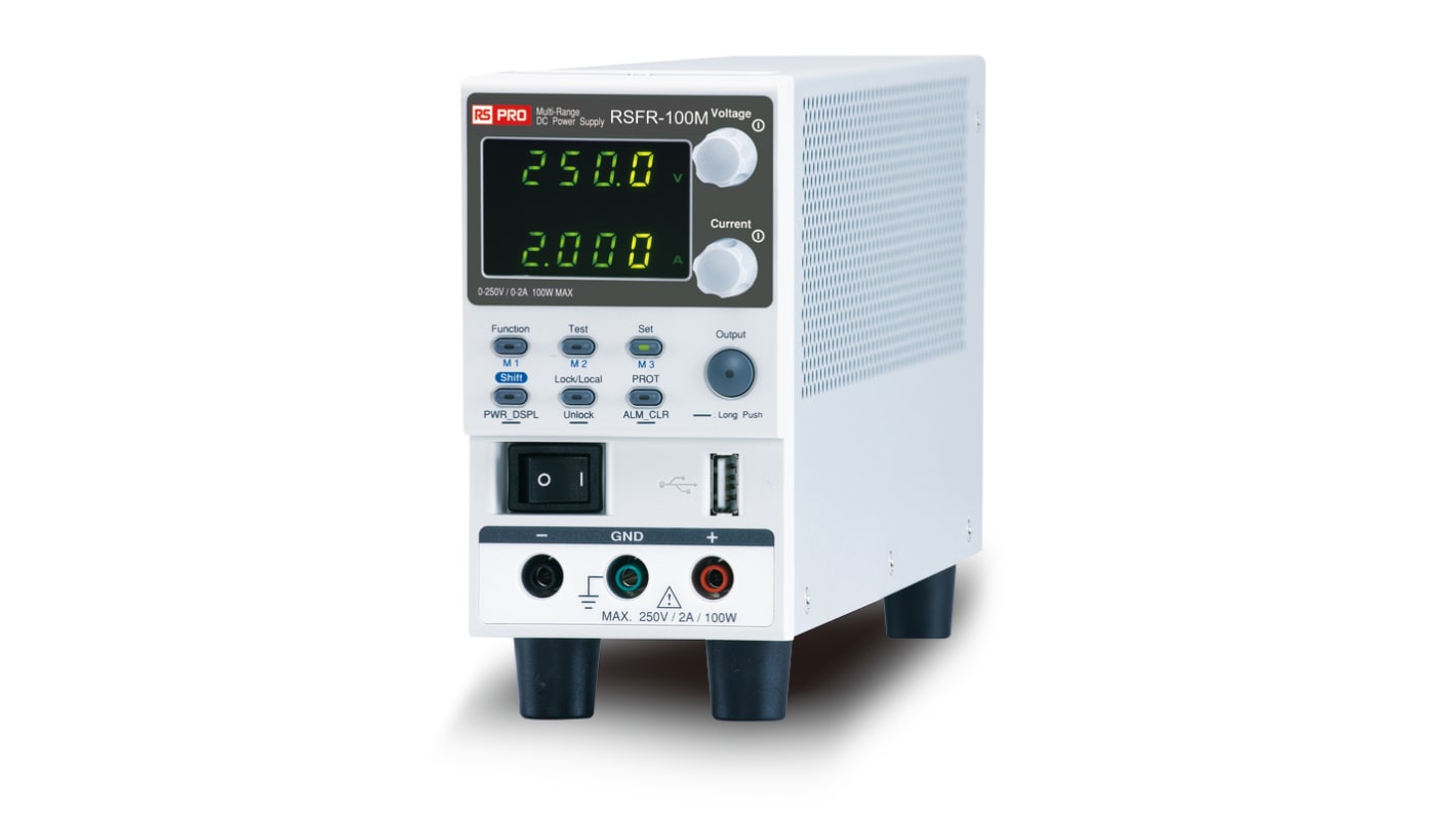 RS PRO Digital Bench Power Supply, 250V, 2A, 1-Output, 100W - RS ...