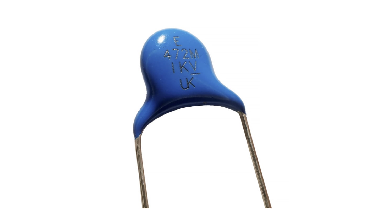 RS PRO Single Layer Ceramic Capacitor (SLCC) 1nF 2kV dc ±10% LR Dielectric, Through Hole +125°C Max Op. Temp.