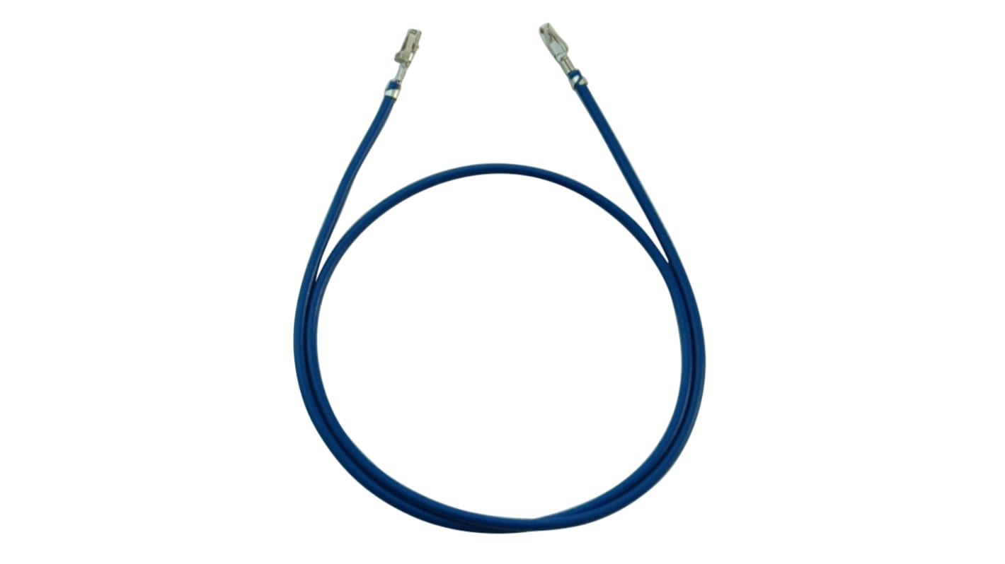 RS PRO Vorverdrahtete Crimp-Kontakte verzinnt, Blau 0.25mm², 300mm