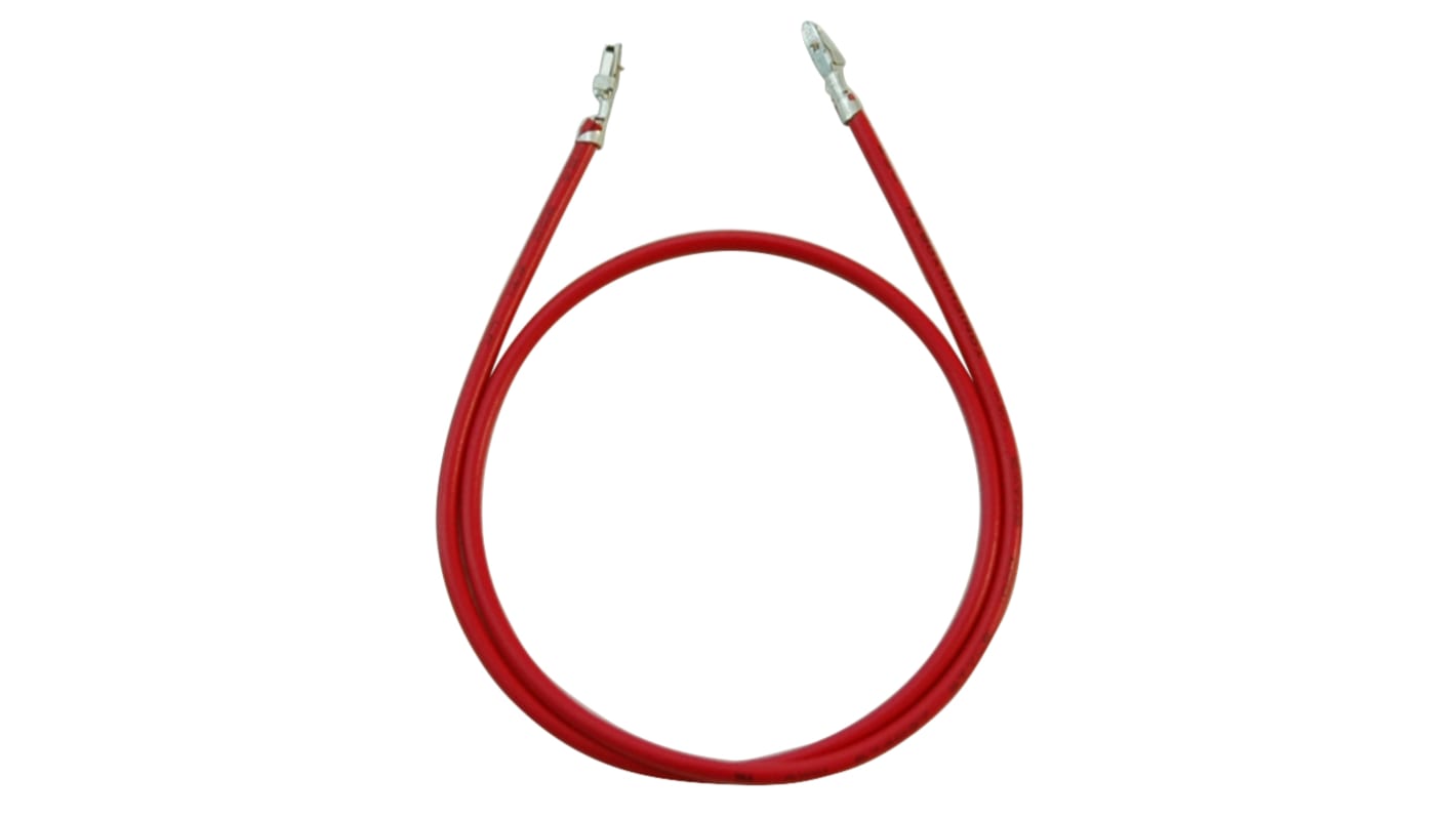 RS PRO Female DF1B to Female DF1B Crimped Wire, 300mm, 0.50mm², Red