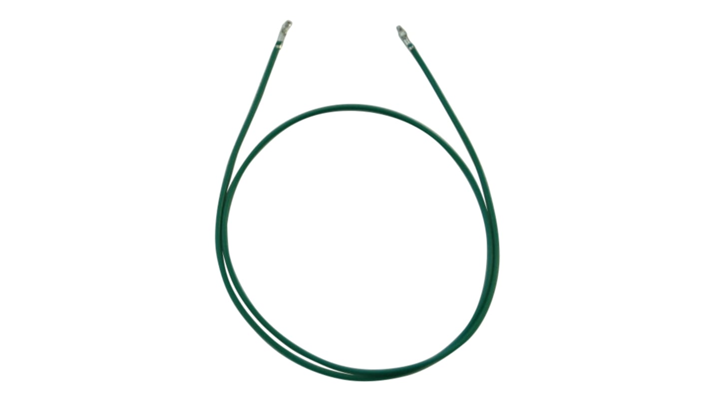 RS PRO Female DF14 to Female DF14 Crimped Wire, 300mm, 0.14mm², Green