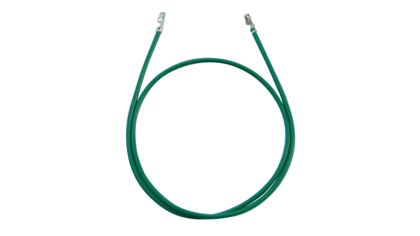 RS PRO Female DF11 to Female DF11 Crimped Wire, 300mm, 0.25mm², Green