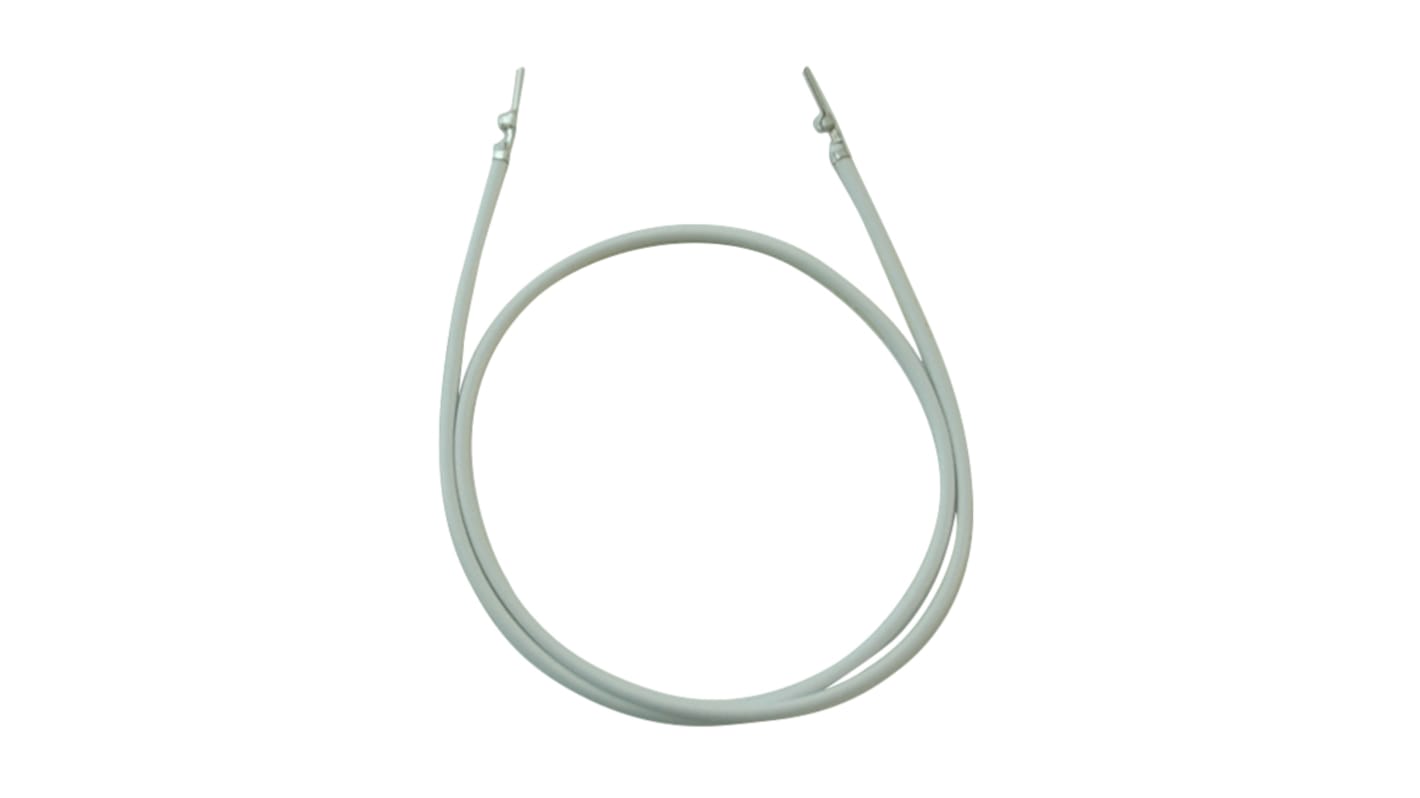 RS PRO Crimped Wire, 300mm, 0.25mm², White