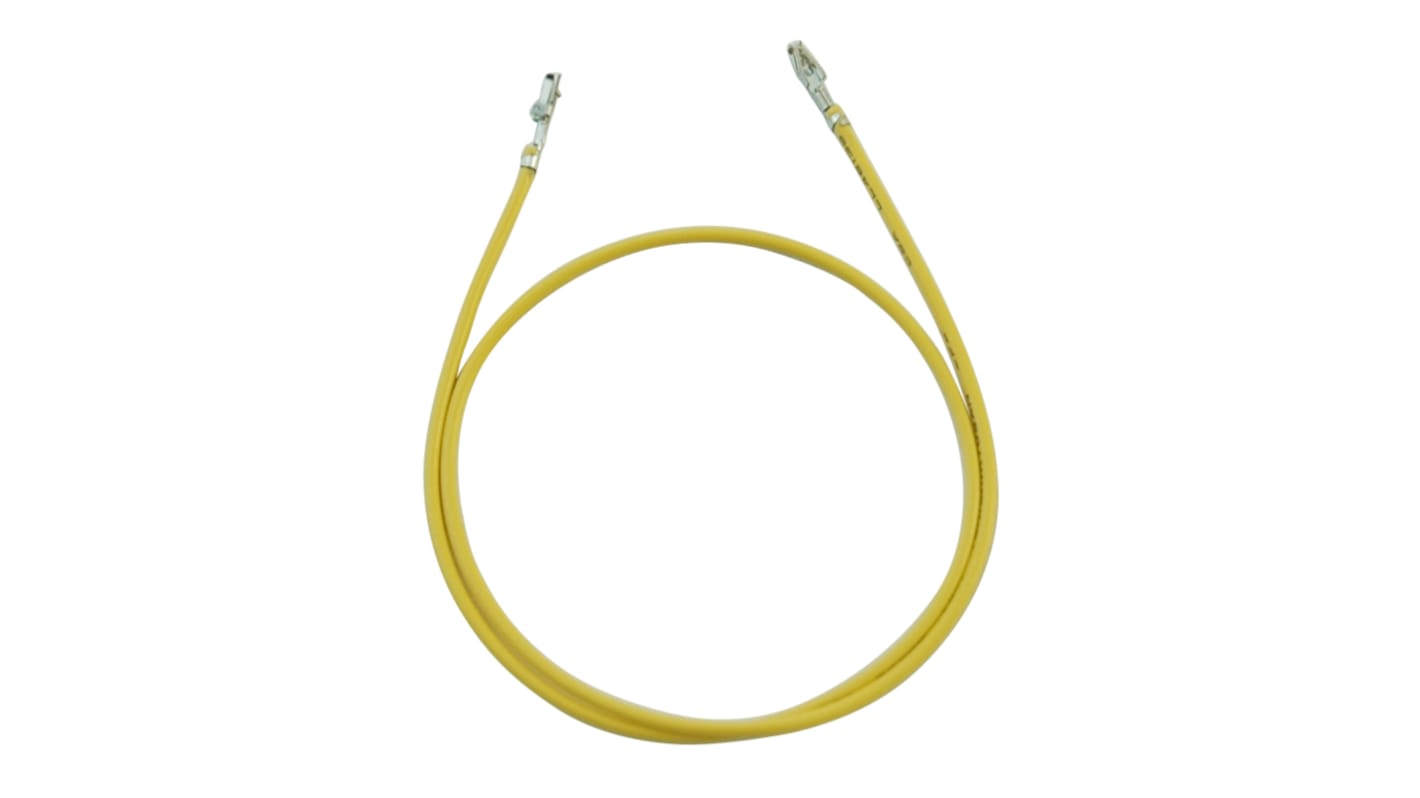 RS PRO Female DF1B to Female DF1B Crimped Wire, 300mm, 0.25mm², Yellow