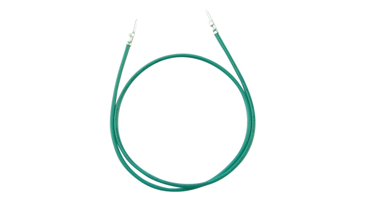 RS PRO Crimped Wire, 300mm, 0.25mm², Green