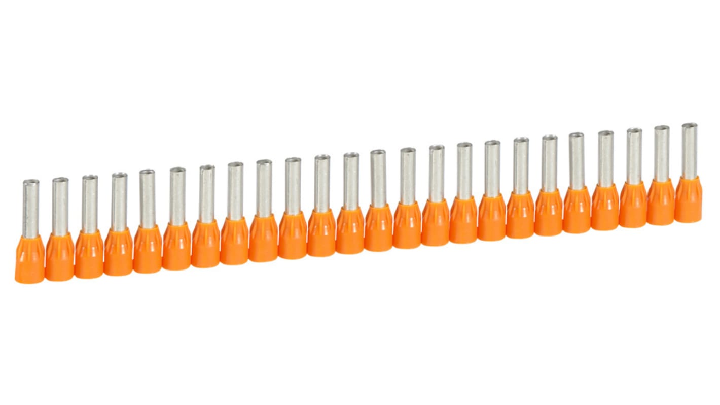 Legrand, Starfix Insulated Crimp Bootlace Ferrule, 12mm Pin Length, 3.2mm Pin Diameter, 4mm² Wire Size, Orange