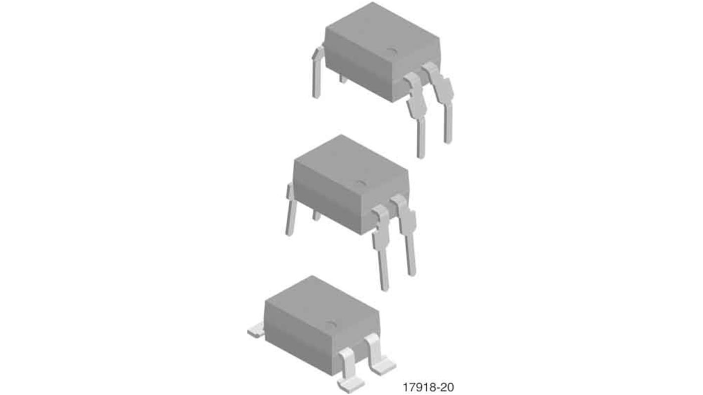 Vishay THT Optokoppler / Phototransistor-Out, 4-Pin DIP, Isolation 5,3 kV eff