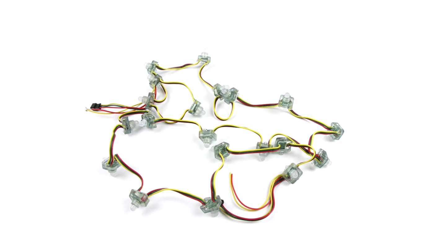 LED pásky, rozteč diod LED: 80mm, Modrá, zelená, červená, 5.5V dc, IP65