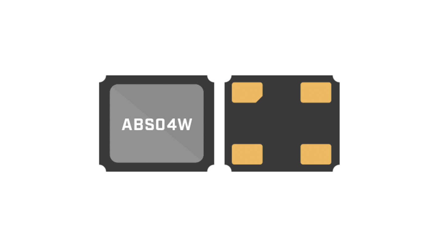 Abracon 32.76kHz Quarzmodul, Oberflächenmontage, ±10ppm, 4pF, B. 1mm, H. 0.35mm, L. 1.2mm, SMD, 4-Pin