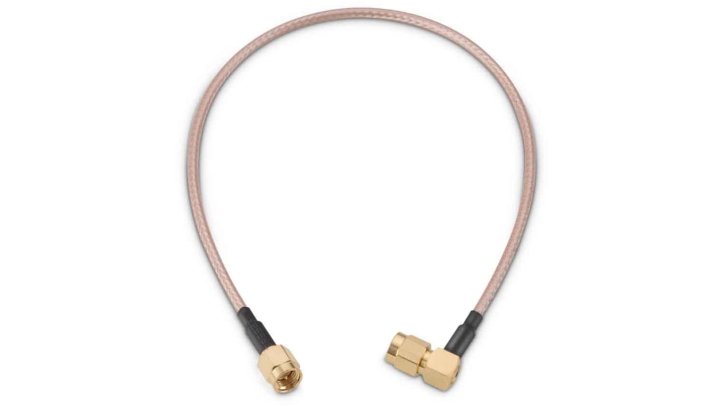 Cable coaxial RG316 Wurth Elektronik, 50 Ω, con. A: SMA, Macho, con. B: SMA, Macho, long. 152.4mm Blanco