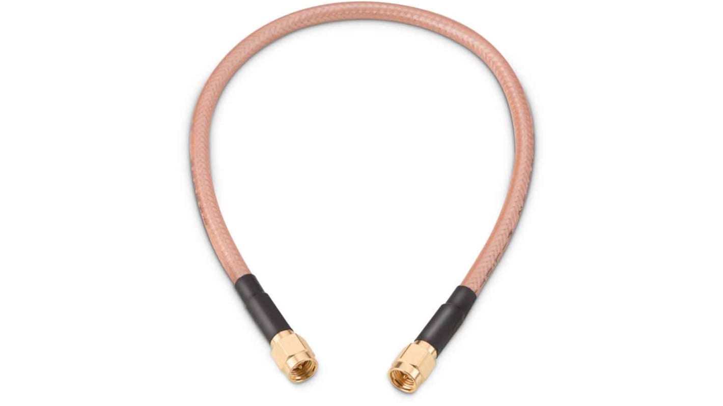 Wurth Elektronik Male SMA to Male SMA Coaxial Cable, 152.4mm, RG142 Coaxial, Terminated