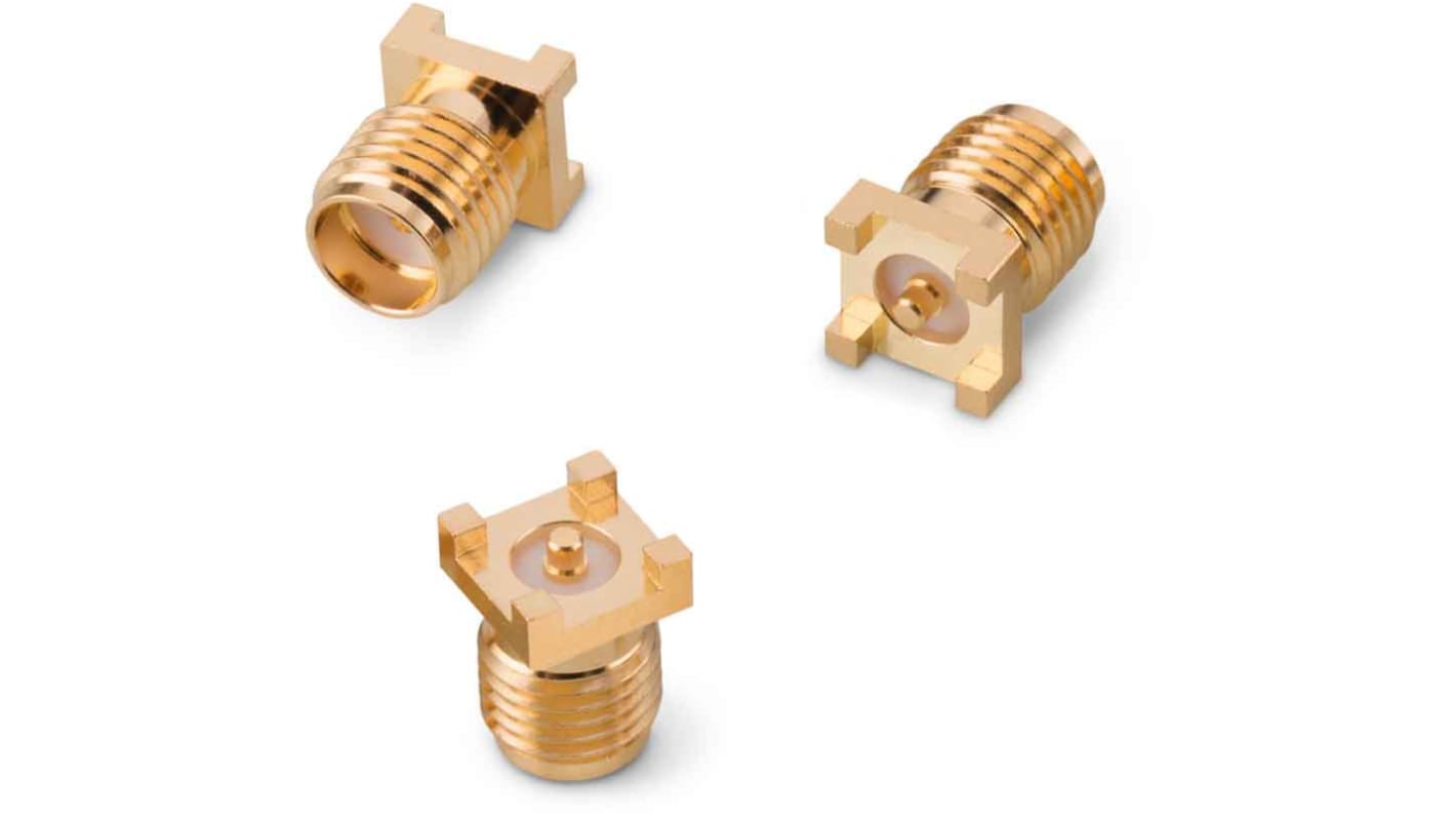 Wurth Elektronik WR-SMA Buchse Koaxialsteckverbinder SMA-Steckverbinder, SMD, Löt-Anschluss, Standard, Gerade