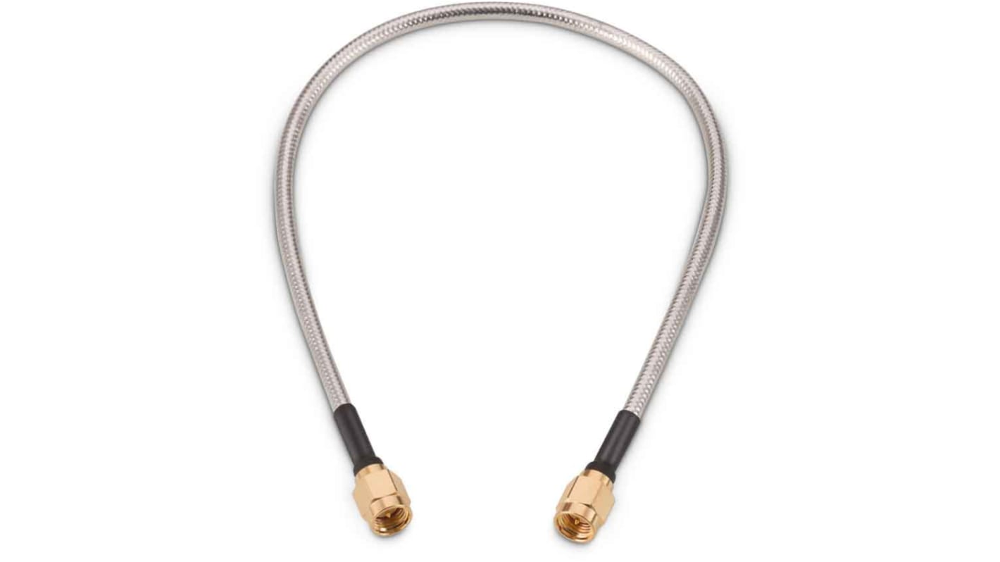 Cable coaxial Wurth Elektronik, 50 Ω, con. A: SMA, Macho, con. B: SMA, Macho, long. 152.4mm Blanco