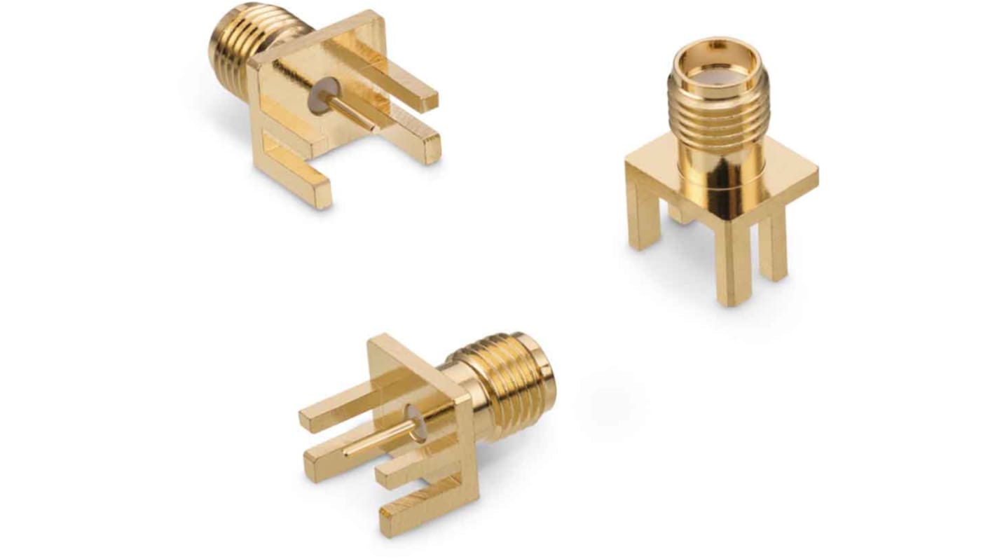 Wurth Elektronik WR-SMA Female Koaxialsteckverbinder SMA-Steckverbinder, Kantenmontage, Löt-Anschluss, Standard, Gerade