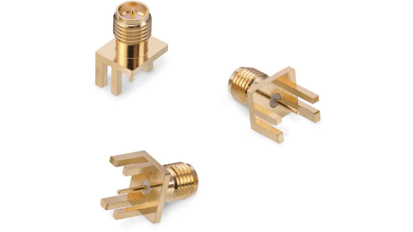 Wurth Elektronik WR-RPSMA Buchse Koaxialsteckverbinder SMA-Steckverbinder, Kantenmontage, Löt-Anschluss, Standard,