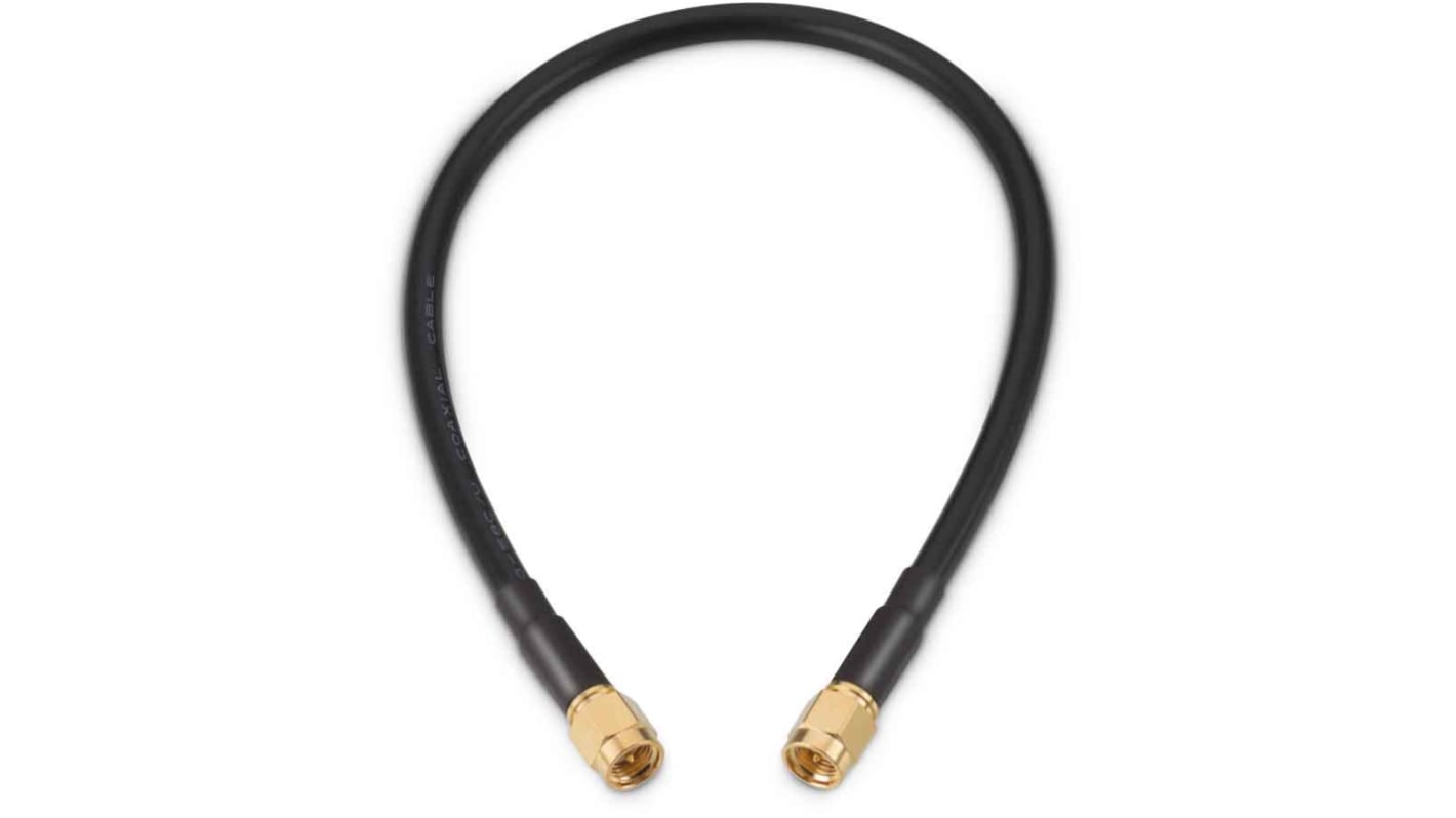 Cable coaxial RG58 Wurth Elektronik, 50 Ω, con. A: SMA, Macho, con. B: SMA, Macho, long. 304.8mm Blanco